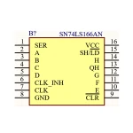 آی سی شیفت رجیستر SN74LS166AN بازسازی شده