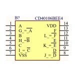 آی سی NOT اشمیت تریگری CD40106B