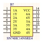 آی سی گیت NOT اشمیت تریگری SMD 74HC14