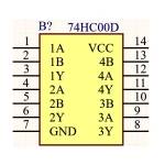 آی سی گیت 74HC00D SMD NAND