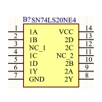 آی سی گیت NAND چهار ورودی 7420