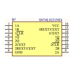 آی سی گیت NAND چهار ورودی SN74LS22