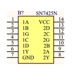 آی سی گیت NOR چهار ورودی SN7425N