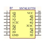 آی سی لچ 4 بیتی 74LS375
