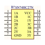 آی سی گیت NOR سه ورودی 74HC27