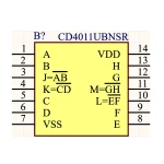 آی سی گیت NAND دو ورودی HEF4011BT