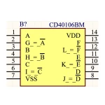 آی سی NOT اشمیت تریگری 40106 SMD