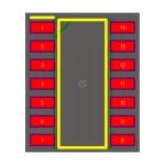 آی سی NOT اشمیت تریگری 40106 SMD