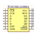 آی سی شمارنده HC 74163 SMD