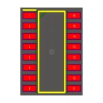 آی سی شمارنده HC 74163 SMD