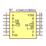 آی سی گیت NAND دو ورودی CD4011