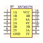 آی سی گیت NAND شماره SN74S37N