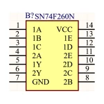 آی سی گیت NOR پنج ورودی 74F260