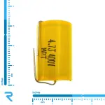 خازن 4.7 میکرو فاراد 400 ولت اکسیال کاغذی MKP