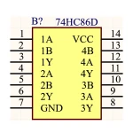 آی سی گیت XOR دو ورودی SMD 74HC86D