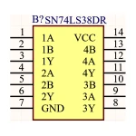 آی سی NAND دو ورودی 74LS38 SMD