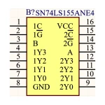 آی سی بافر 74LS155 SMD