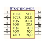 آی سی بافر HC 74393 SMD