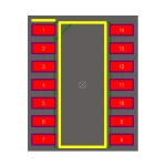 آی سی بافر HC 74393 SMD