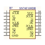 آی سی JK فلیپ فلاپ  74F109 SMD