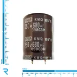 خازن الکترولیتی 680 میکرو فاراد 250 ولت برند NIPPON ساخت ژاپن