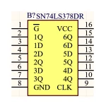 آی سی بافر 74LS378 SMD