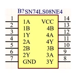 آی سی گیت AND شماره 74LS00
