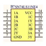 آی سی گیت AND شماره 74LS11