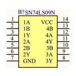 آی سی گیت AND شماره 74LS09