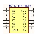 آی سی گیت NOT اشمیت تریگری 74HC14