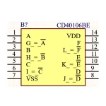 آی سی NOT اشمیت تریگری CD40106BE کپی