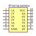 آی سی گیت NOT شماره 74LS05