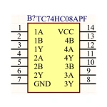 آی سی گیت AND دو ورودی 74HC08