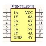آی سی گیت NOT شماره 74LS04