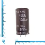 خازن الکترولیت 150 میکرو فاراد 400 ولت NIPPON سری KXG ساخت ژاپن