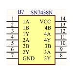 آی سی گیت NAND اپن کلکتور SN7438