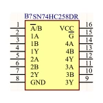 آی سی بافر HC 74258 SMD