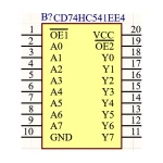 آی سی بافر سه حالته 74HC541 بازسازی شده